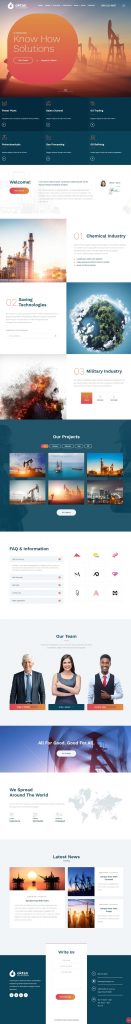 Mẫu Website Giới Thiệu Công Ty Công Nghiệp – Oktan
