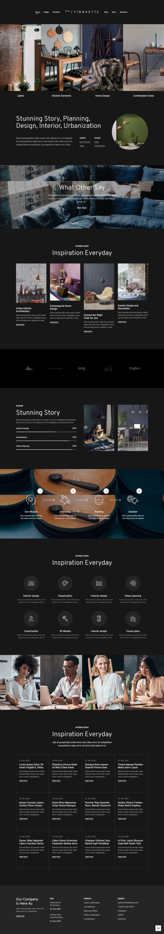 Mẫu website dịch vụ thiết kế nội thất – Studio-dar