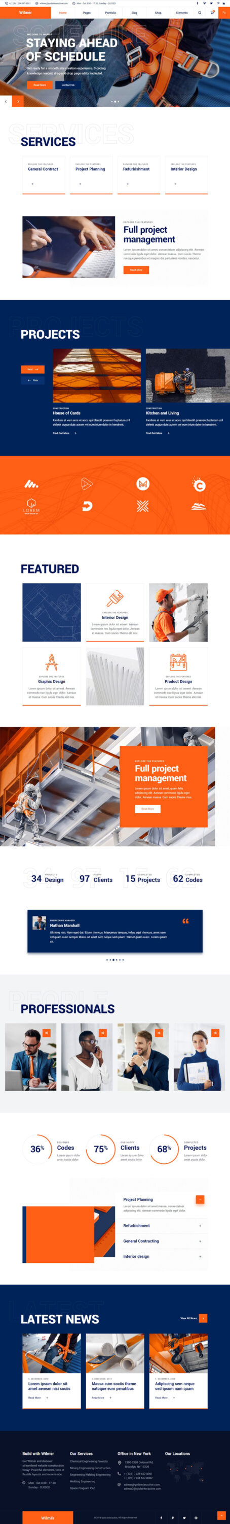 Mẫu Website Thiết Kế Xây Dựng – Wilmer