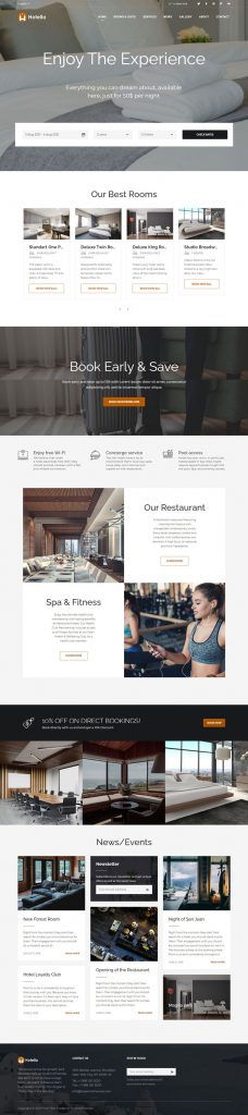 Mẫu website dịch vụ khách sạn – Hotello Chicago
