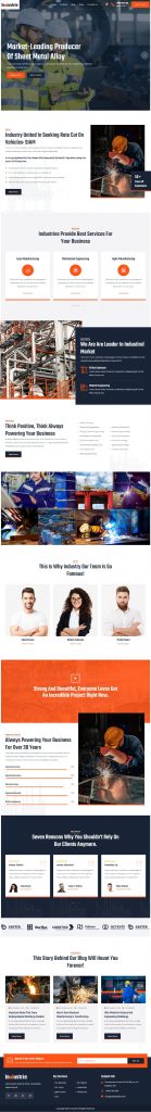 Mẫu Website Giới Thiệu Công Ty Công Nghiệp – Industrie
