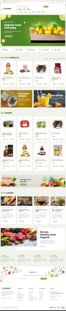 Mẫu website bán hàng thực phẩm Efway