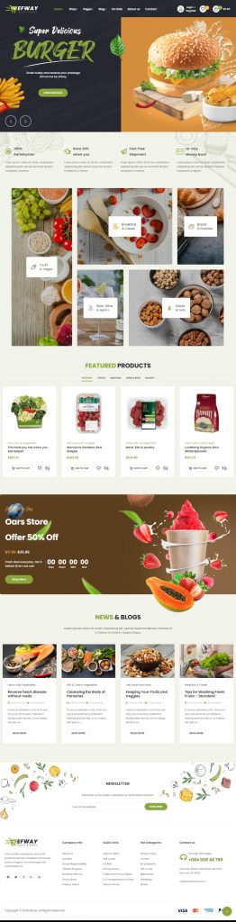 Mẫu website bán hàng thực phẩm Efway Home 3