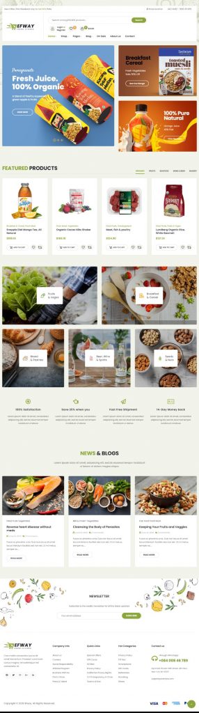 Mẫu website bán hàng thực phẩm Efway Home 4