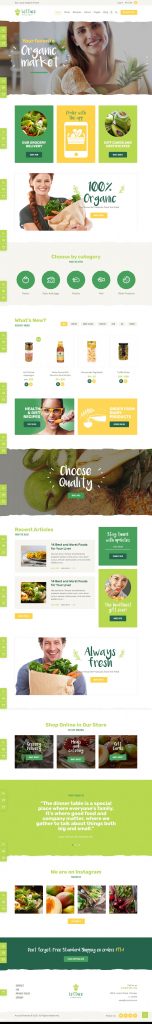 Mẫu website bán hàng thực phẩm Lettuce