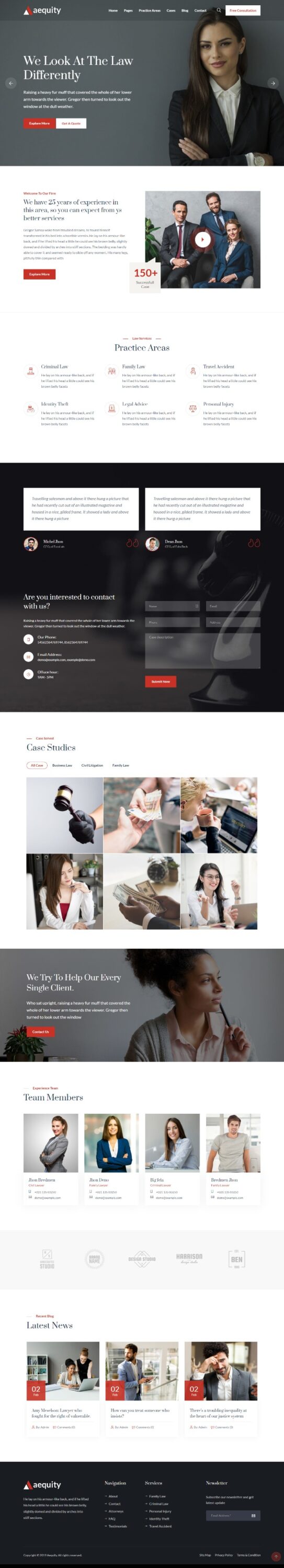 MẪU WEBSITE CÔNG TY LUẬT – AEQUITY