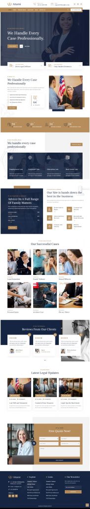 MẪU WEBSITE CÔNG TY LUẬT – ATTARNI HOME 1