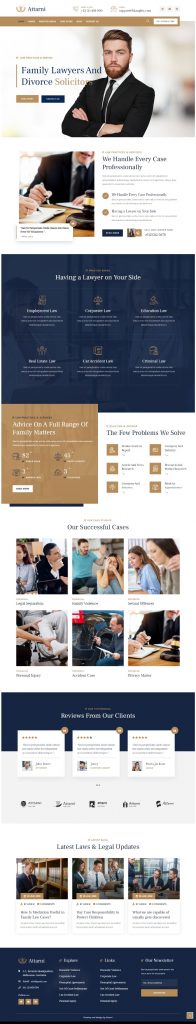 MẪU WEBSITE CÔNG TY LUẬT – ATTARNI HOME 4