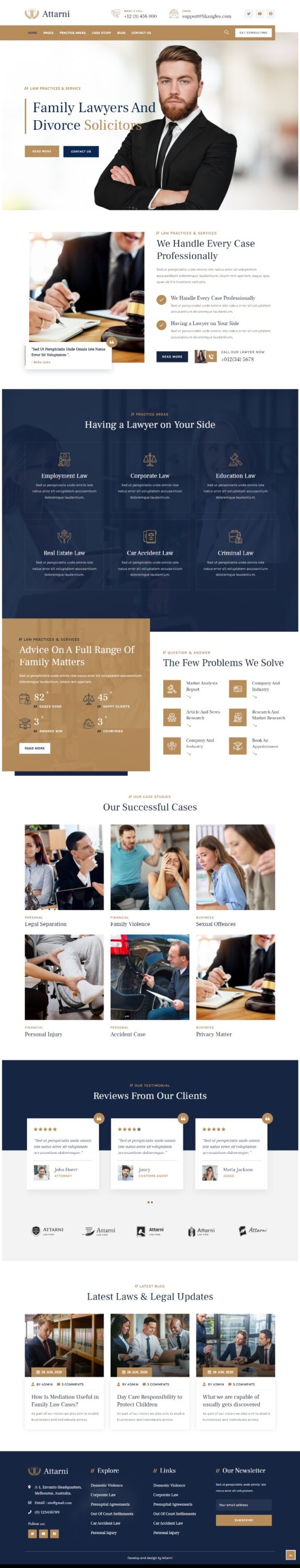 Mẫu website luật Attarni 4