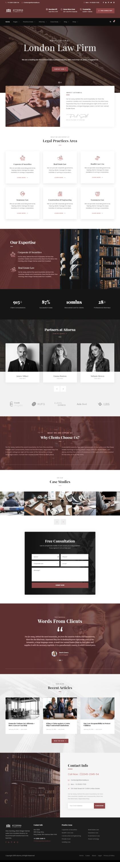 MẪU WEBSITE CÔNG TY LUẬT – ATTORNA HOME 2