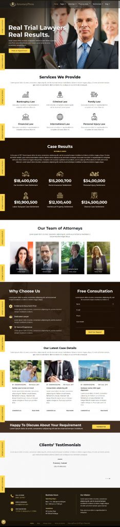 MẪU WEBSITE CÔNG TY LUẬT – ATTORNEY PRESS