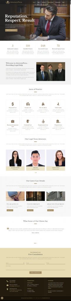 MẪU WEBSITE CÔNG TY LUẬT – ATTORNEY PRESS HOME 4