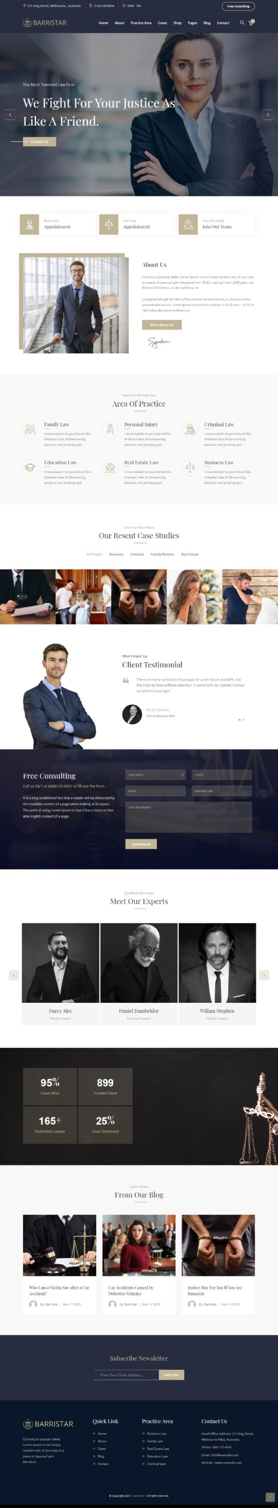 Mẫu website MẪU WEBSITE CÔNG TY LUẬT – BARRISTAR