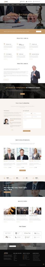 MẪU WEBSITE CÔNG TY LUẬT – KINGLAW