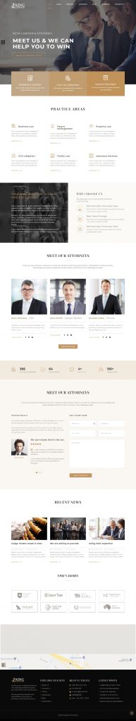 MẪU WEBSITE CÔNG TY LUẬT – KINGLAW HOME 1