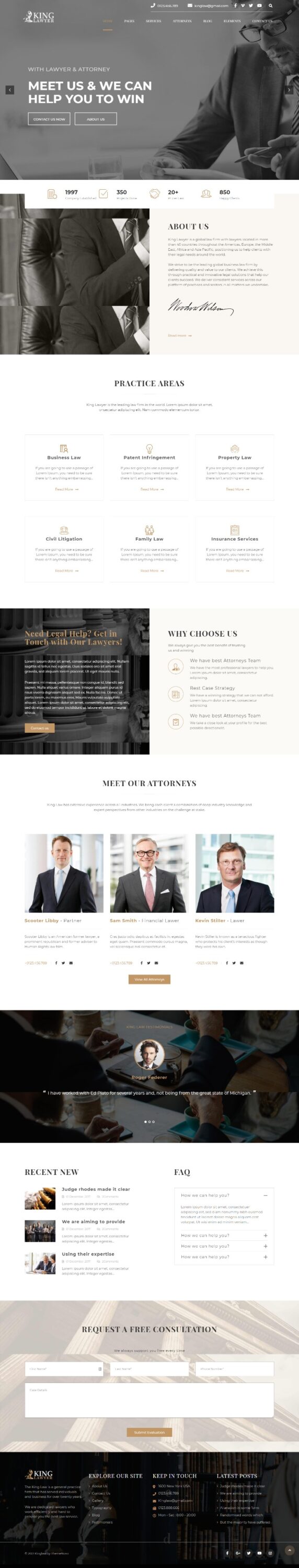 MẪU WEBSITE CÔNG TY LUẬT – KINGLAW HOME 2