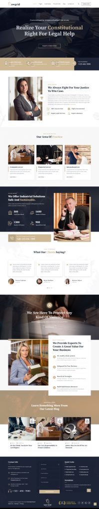 MẪU WEBSITE CÔNG TY LUẬT – LAWGRID HOME 1