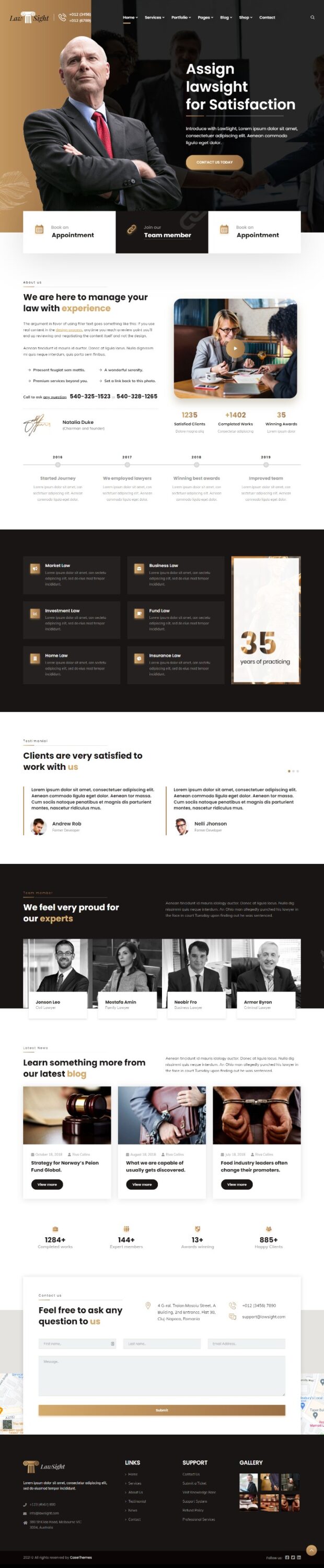 Mẫu website MẪU WEBSITE CÔNG TY LUẬT – LAWSIGHT HOME 1