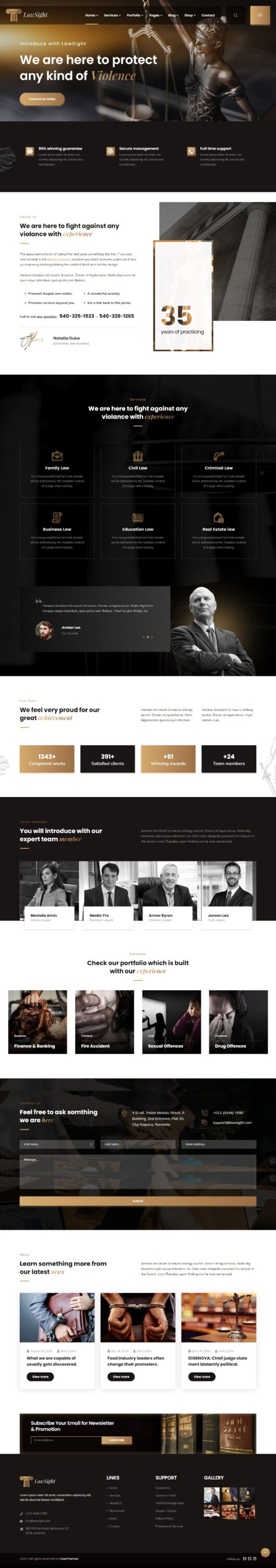 Mẫu website MẪU WEBSITE CÔNG TY LUẬT – LAWSIGHT