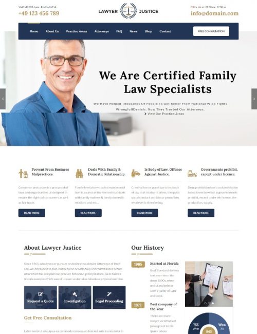 MẪU WEBSITE CÔNG TY LUẬT - LAWYER AND JUSTICE