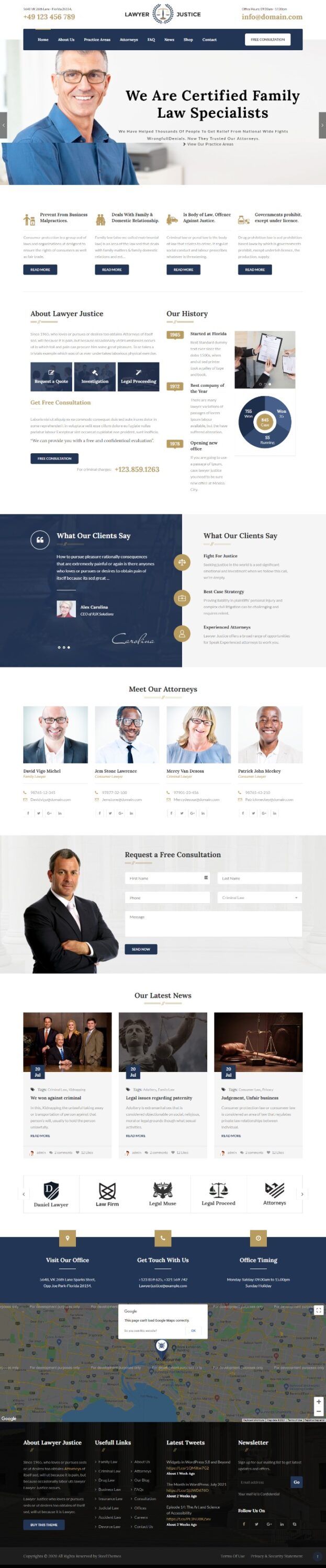 MẪU WEBSITE CÔNG TY LUẬT – LAWYER AND JUSTICE