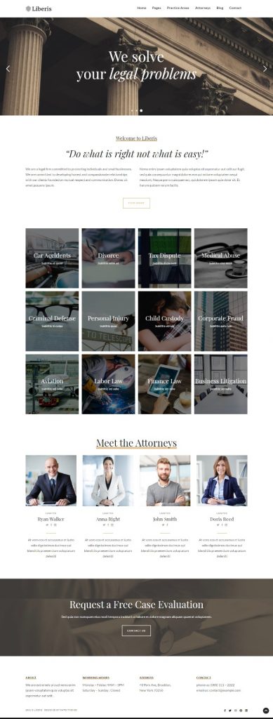 MẪU WEBSITE CÔNG TY LUẬT – LIBERIS HOME 2