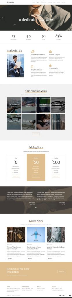 MẪU WEBSITE CÔNG TY LUẬT – LIBERIS HOME 3