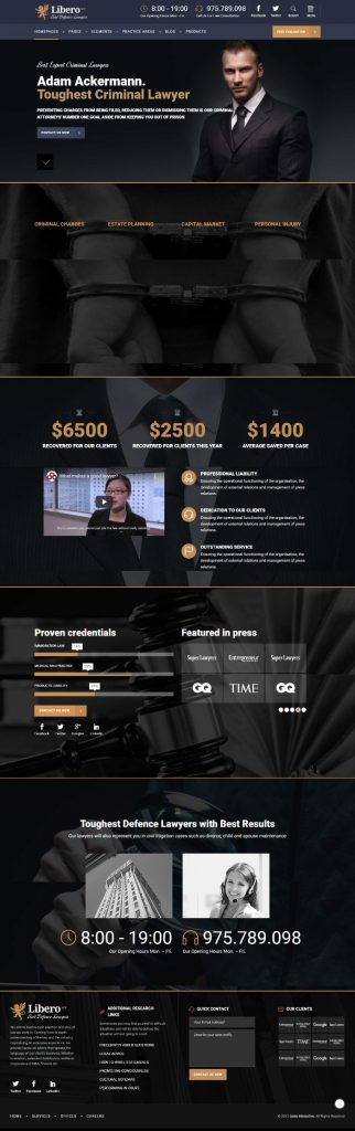 MẪU WEBSITE CÔNG TY LUẬT – LIBERO HOME 1