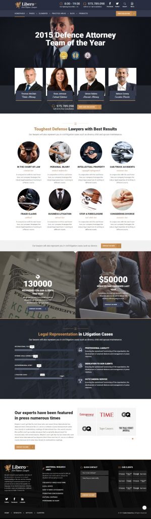 MẪU WEBSITE CÔNG TY LUẬT – LIBERO HOME 2