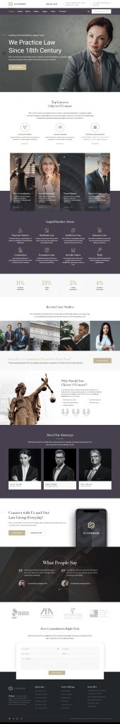 MẪU WEBSITE CÔNG TY LUẬT – OCONNOR HOME 1