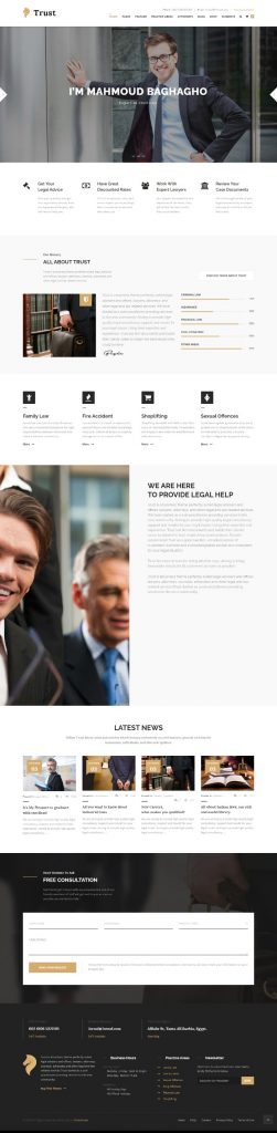 MẪU WEBSITE CÔNG TY LUẬT – TRUST BUSINESS HOME 5