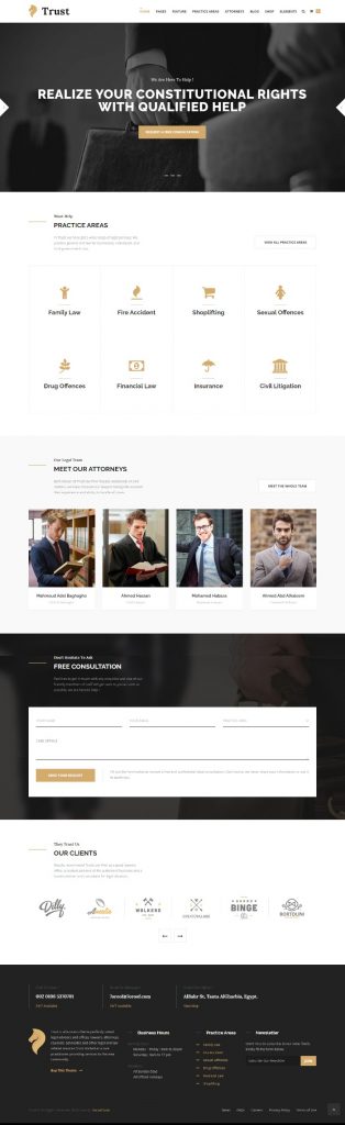 MẪU WEBSITE CÔNG TY LUẬT – TRUST BUSINESS HOME 6