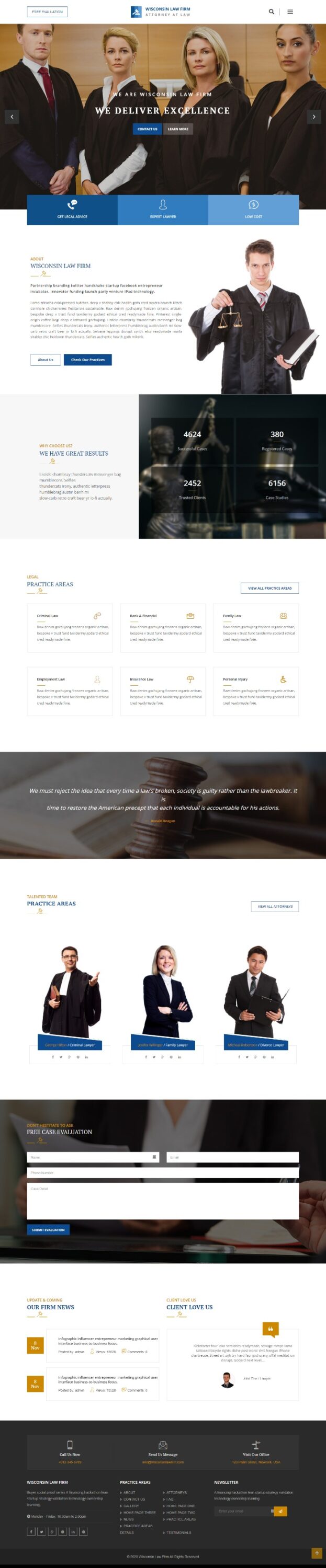 MẪU WEBSITE CÔNG TY LUẬT – WISCONSIN HOME 1