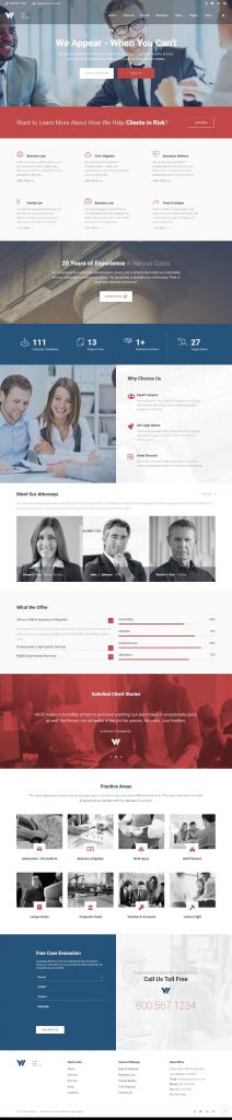 MẪU WEBSITE CÔNG TY LUẬT – WIZELAW HOME 1