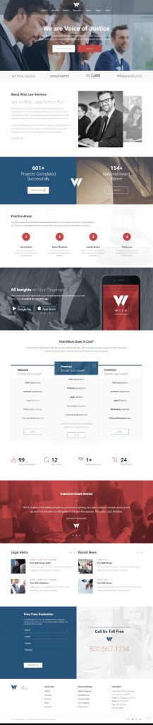 MẪU WEBSITE CÔNG TY LUẬT – WIZELAW HOME 2