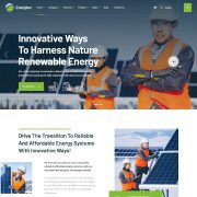 Mẫu Website Dịch Vụ Điện Năng Lượng Mặt Trời Energtec Home Modern