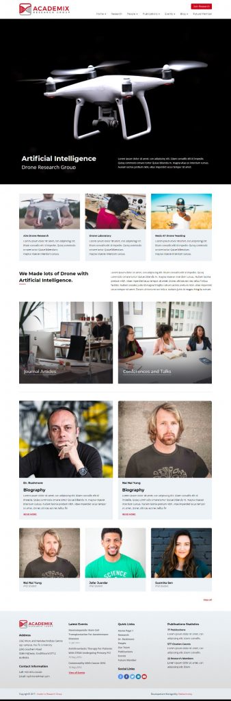 Mẫu website giáo dục – Academix
