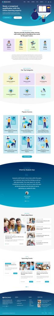 Mẫu website giáo dục – E-Learning