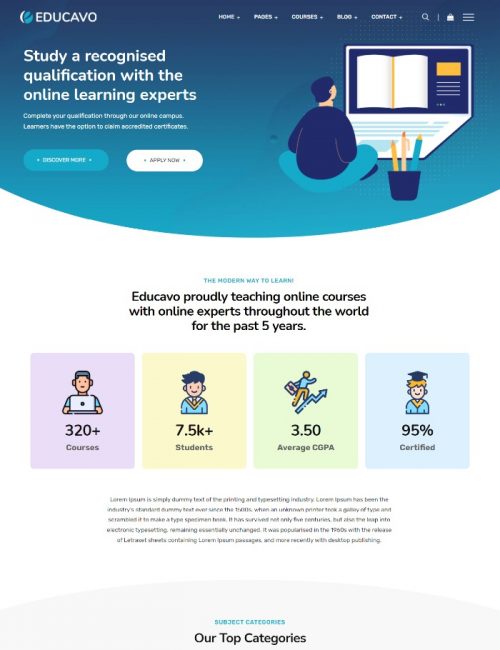 Mẫu website giáo dục - E-Learning