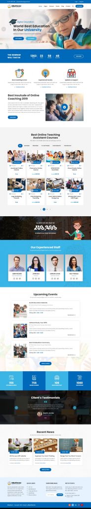 Mẫu website giáo dục – Educlever