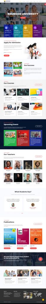 Mẫu website giáo dục – Edumodo University