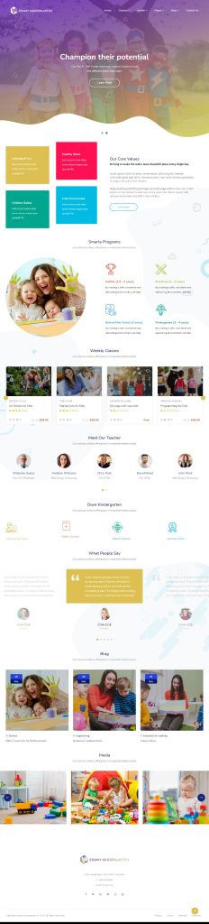 Mẫu website giáo dục – Edumy Kindergarten