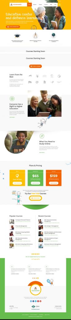 Mẫu website giáo dục – Hogwords