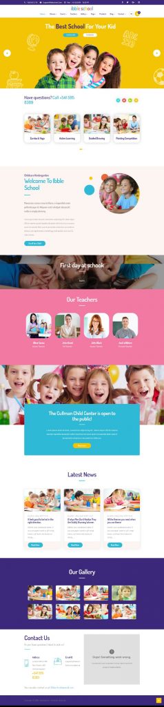 Mẫu website giáo dục – IBBLE SCHOOL