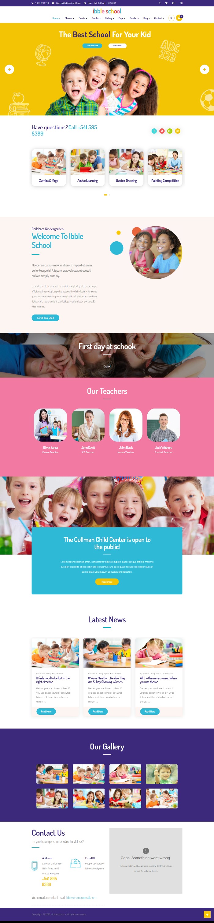 Mẫu website giáo dục - IBBLE SCHOOL