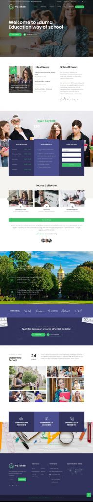 Mẫu website giáo dục – IvyPrep