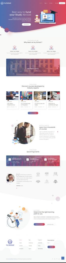 Mẫu website giáo dục – IvyPrep Home 1