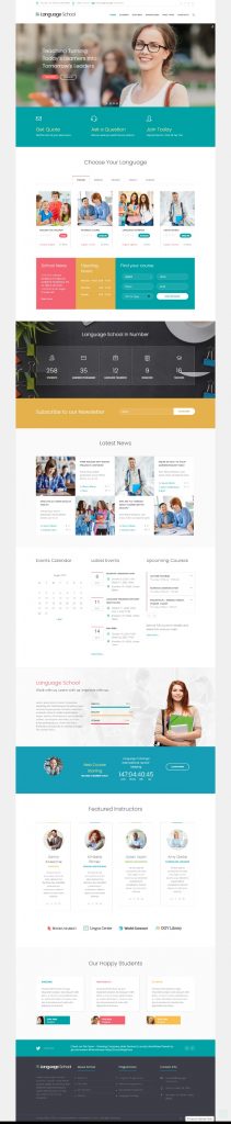 Mẫu website giáo dục – Language School