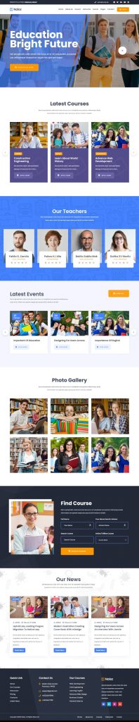 Mẫu website giáo dục – Nolez