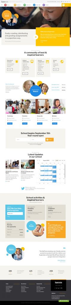 Mẫu website giáo dục – Superwise Kindergarten